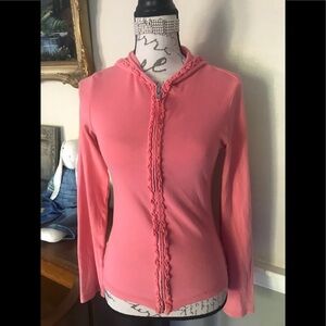Rare VTG FANG Pink Zip Up Hoodie M